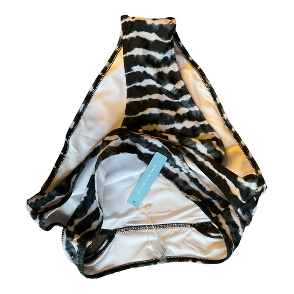 Bandeau cutout striped bikini set - Picture 4 of 5